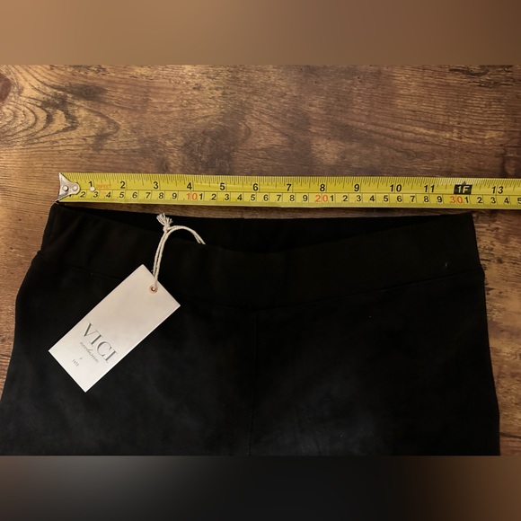 💜Vici Collection💜Hudson High Rise Faux Suede Leggings-Black - Picture 10 of 12